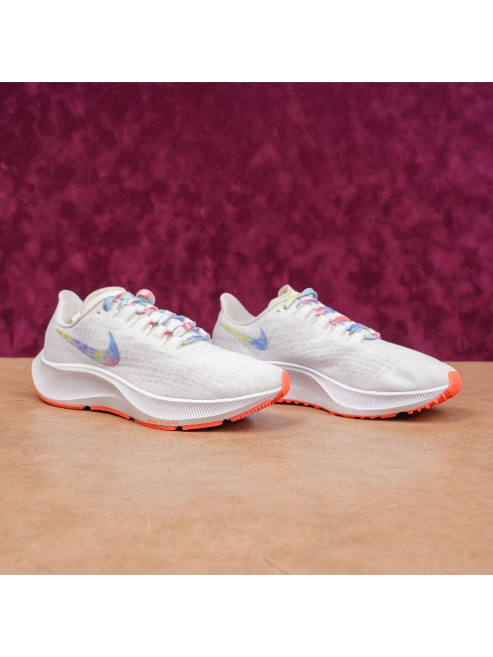 Nike Women Air Zoom Pegasus 37 DD9667 White Running Sneakers size 7